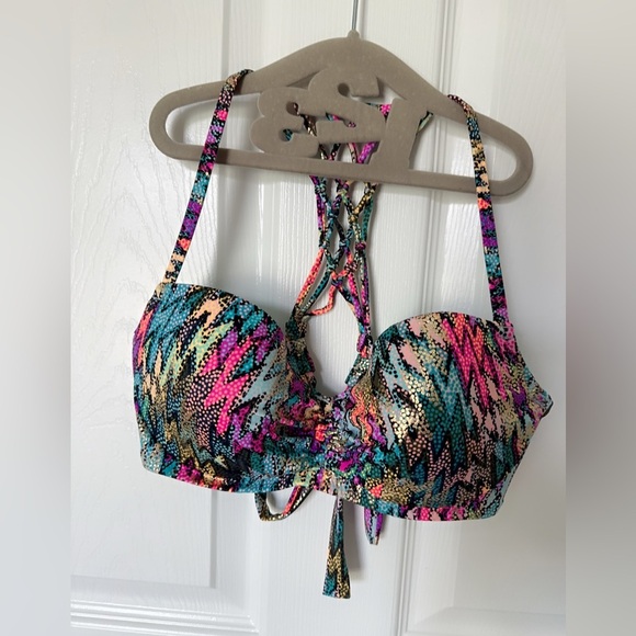 NWOT Shade & Shore Multicolor Bikini Top - Picture 2 of 6